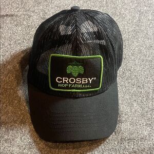 Crosby farm  Black and Green Trucker Hat